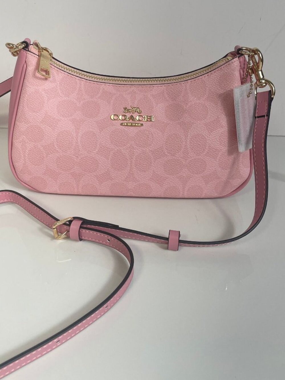 Coach Pink Signature Shoulder Crossbody Bag